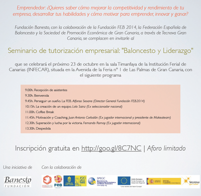 Seminario de Tutorización empresarial: "Baloncesto y Liderazgo" Seminario de Tutorización empresarial: "Baloncesto y Liderazgo"