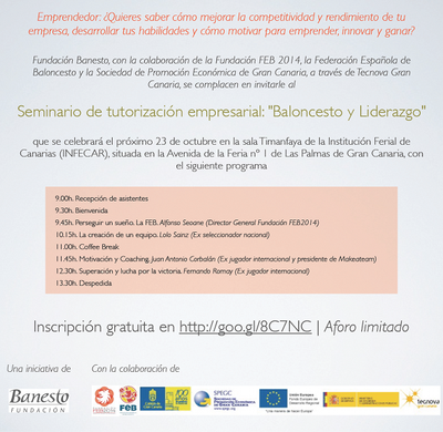Seminario de Tutorización empresarial: "Baloncesto y Liderazgo"R Seminario de Tutorización empresarial: "Baloncesto y Liderazgo"R